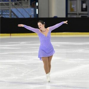 Elegant Purple Skating Dress